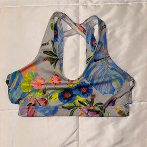 Nike Floral open back sports bra